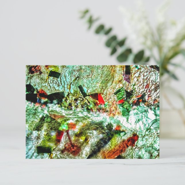 Mjuk vit abstrakt,Mjuk abstrakt-charm Inbjudningar (Stående Fram)