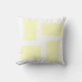 Mjuk vit och gul pastell abstrakt design kudde