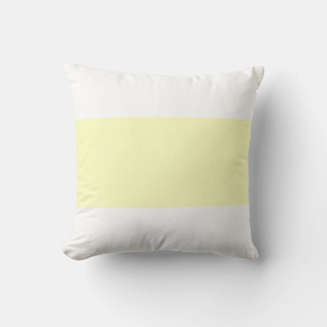 Mjuk vit och gul Pastell Bar Design Kudde (Framsida)