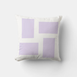 Mjuk vit och lila-lila abstrakt design kudde