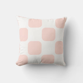 Mjuk vit och pastellrosa Squircle-mönsterdesign Kudde