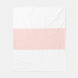 Mjuk vit och pastellrosa stapeldesign fleecefilt