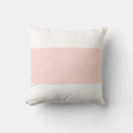 Mjuk vit och pastellrosa stapeldesign kudde