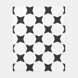 Mjuk vit och tonad pastell stjärnmönsterdesign fleecefilt