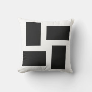 Mjuk vit och tonpastell abstrakt design kudde