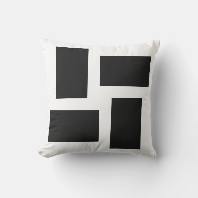 Mjuk vit och tonpastell abstrakt design kudde (Framsida)