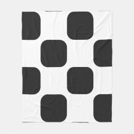 Mjuk vit och tonpastell fyrhörning mönsterdesign fleecefilt