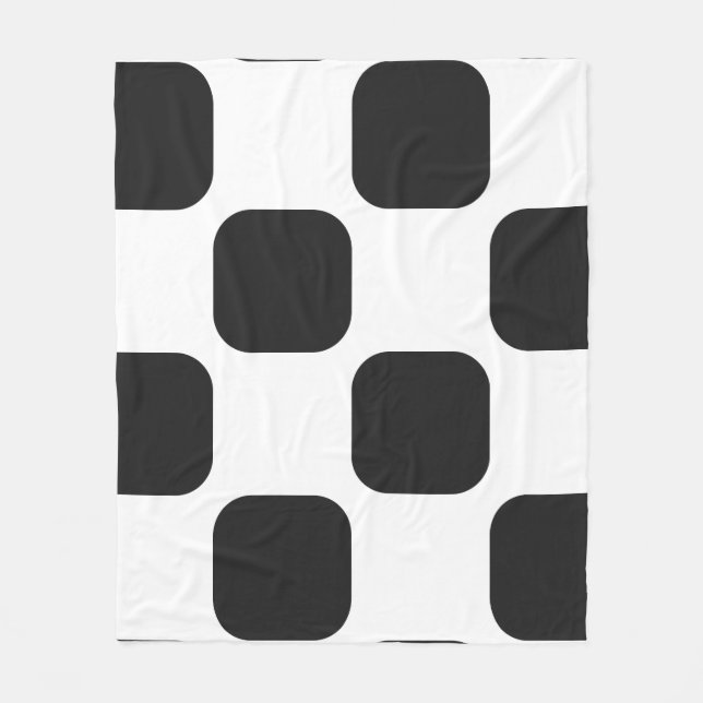 Mjuk vit och tonpastell fyrhörning mönsterdesign fleecefilt (Framsidan)