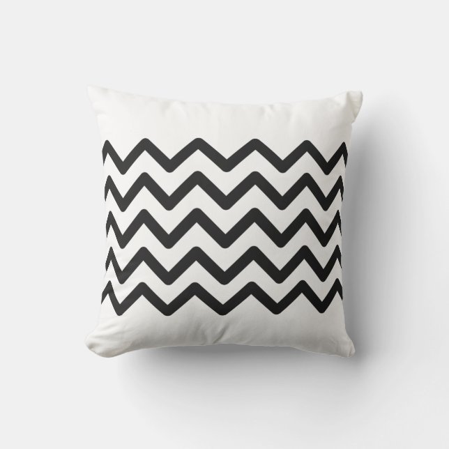 Mjuk vit och tonpastell sicksack-mönsterdesign kudde (Framsida)