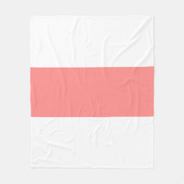 Mjuk vit & rosapastell Barndesign Fleecefilt