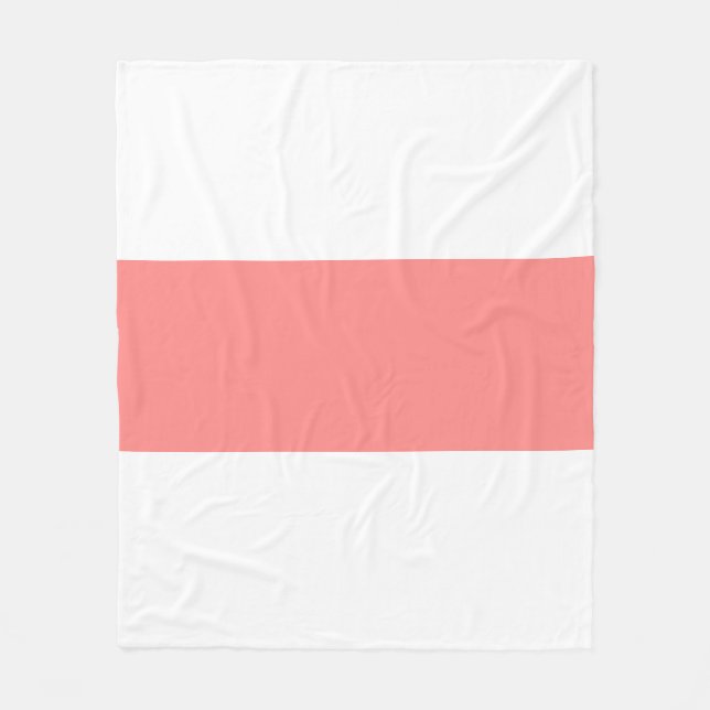 Mjuk vit & rosapastell Barndesign Fleecefilt (Framsidan)