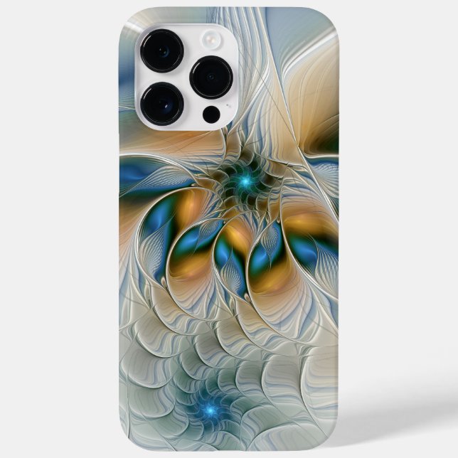 Mjuka, Abstrakt Fantasy Fractal Art med blå (Baksida)