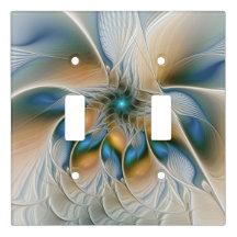 Mjuka, Abstrakt Fantasy Fractal Art med blå