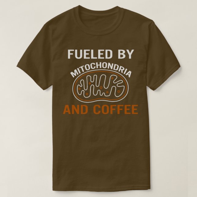 Mjuka av mitokondria och kaffe t shirt (Design framsida)