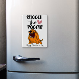 Mjuka av pooch Valentine från hund-kylen Magnet