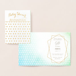 Mjuka babykläder med äkta guldgolv folierat kort