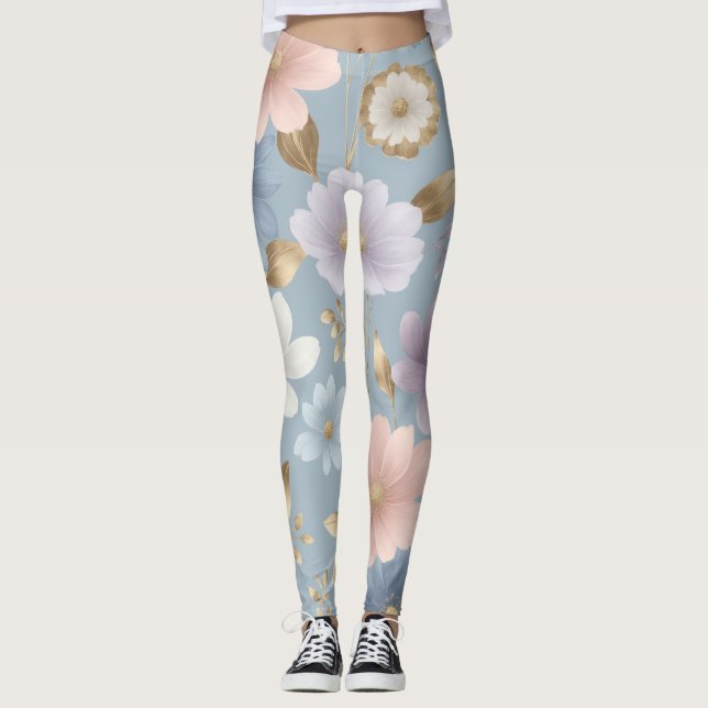 Mjuka baljväxter av pastellhushåll leggings (Framsida)
