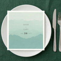 Mjuka berg av grönt bröllop napkin
