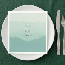 Mjuka berg av grönt bröllop napkin