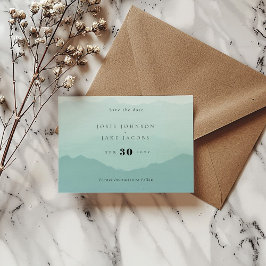 Mjuka berg av grönt spara datumet