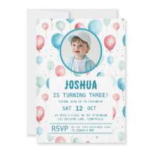 Mjuka blå ballonger Barns födelsedag