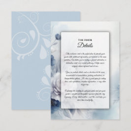 Mjuka blå Blommar och Lavender Mist Bröllop Tilläggskort