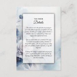 Mjuka blå Blommar och Lavender Mist Bröllop Tilläggskort