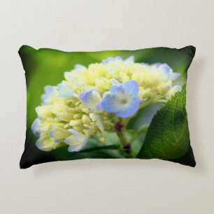 Mjuka blå Hydrangea Flower Prydnadskudde