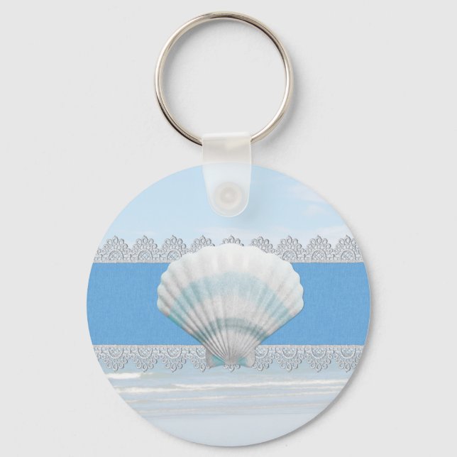 Mjuka blå sejEL och Snöre Nyckelring (Framsida)
