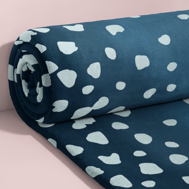 Mjuka blåa utskrifter från djur, blanket fleecefilt (Skapare uppladdad)
