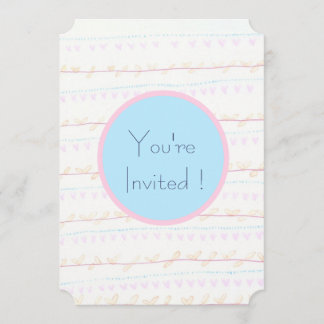 Mjuka blommiga vinstrimmiga biljettkort inbjudningar