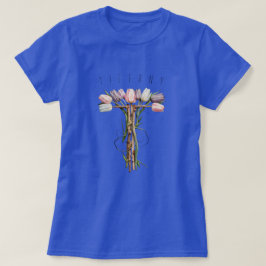 Mjuka Blommigtar och pastellChic Tulip Monogram "M T Shirt