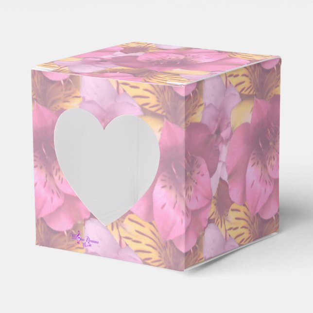 Mjuka blommor Peekaboo Heart Square Favoritbox Presentaskar (Framsidan Sidan)