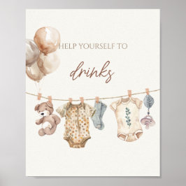Mjuka Boho-Barnkläder för Neutralt, babyskal Drinj Poster
