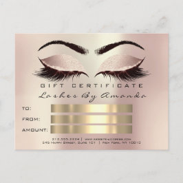 Mjuka certifikat mikroblading Cosmetologist Lash Vykort