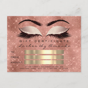 Mjuka certifikat mikroblading Cosmetologist Lash Vykort