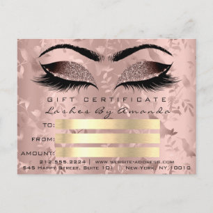 Mjuka certifikat mikroblading Ro Lash Makeup Vykort