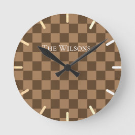 Mjuka chokladkvadrater rund klocka