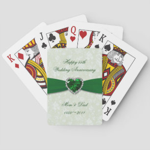 Mjuka Damask 55-årsdagen Bröllop Casinokort