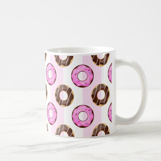 Mjuka Donuts Rosa Rand Mönster Mugg (Höger)