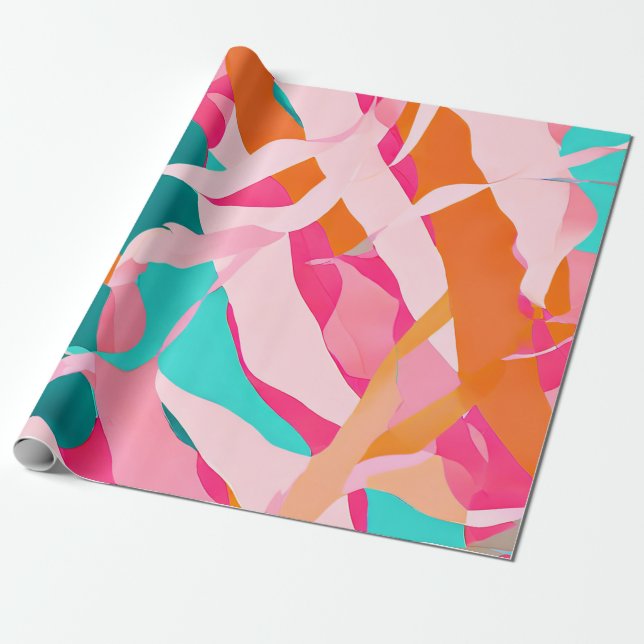 Mjuka drömmar: Abstrakt Pastel Mönster Presentpapper (Utrullad)