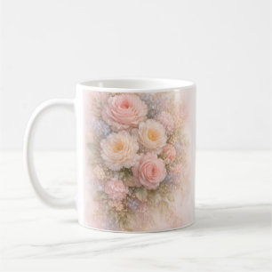 Mjuka drömmar om blomning kaffemugg
