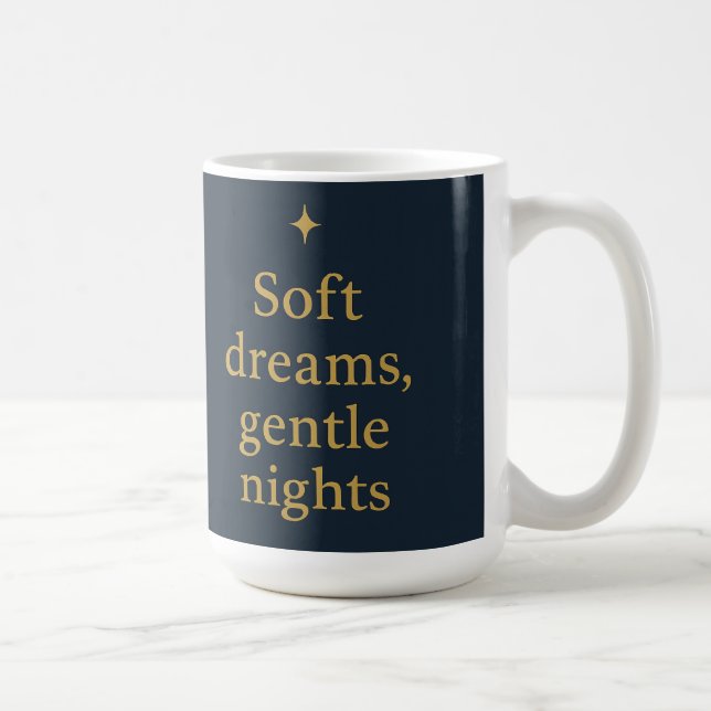 Mjuka Drömmar, Sköna Nätter – Minimalistisk Natt Kaffemugg (Höger)