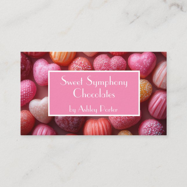 Mjuka färgader choklad Patisserie Visitkort (Framsida)