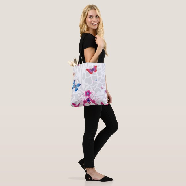 Mjuka Färger Designertryck Stilfull Dammode Tygkasse (På modell)