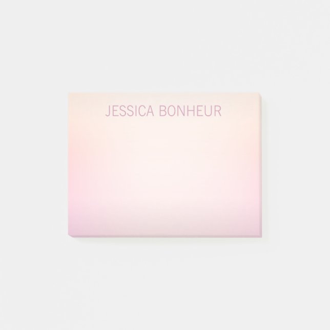 Mjuka Färgtoner Försvinnande Ombre Post-it Block (Framsida)