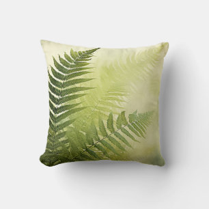 Mjuka Fern Löv Cream Grönt Throw Cushion Pillow Kudde