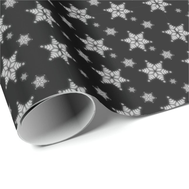 Mjuka Fokus Snöflingor Presentpapper (Rullad Hörn)