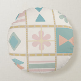 Mjuka Folk Tiles Rund Kudde