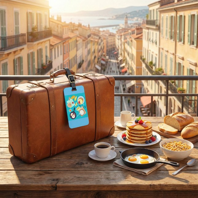 Mjuka frukost Pancakes Eggs-kaffe Bagagebricka (Skapare uppladdad)